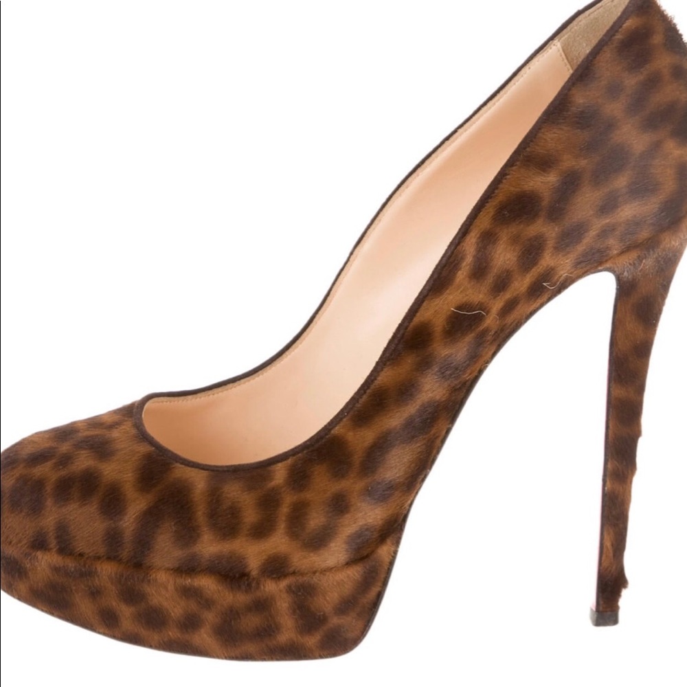 Christian Louboutin Pony Hair Bianca Pumps